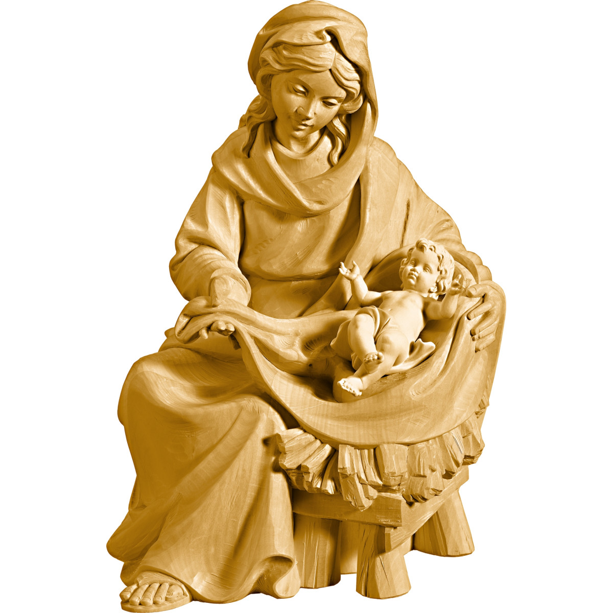 María sentada con Niño Jesús